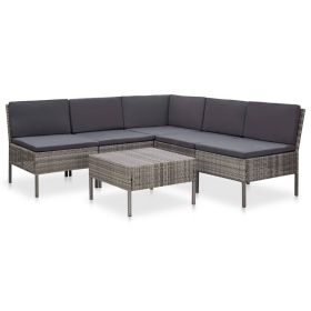 Garden Lounge Set Grey and Anthracite