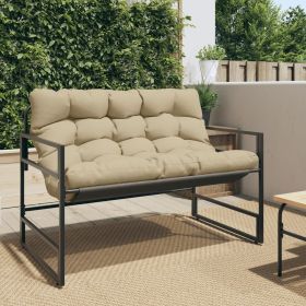 Garden Bench Black and Taupe
