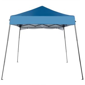 1.8*1.8m Beveled Oxford Cloth Black Plastic Sprayed Iron Pipe With One Side Cloth Backpack Storage Bag Folding Shed Sky Blue