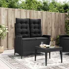Reclining Garden Bench Black