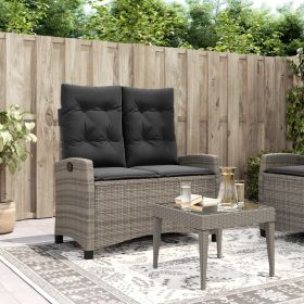 Reclining Garden Bench Grey, Dark Grey