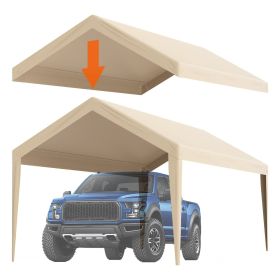 VEVOR Carport Replacement Canopy Cover 10 x 20 ft, Garage Top Tent Shelter Tarp Heavy-Duty Waterproof & UV Protected
