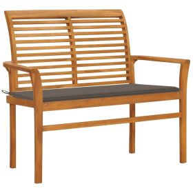 Garden Bench Taupe Smooth teak hardwood with water-based finish