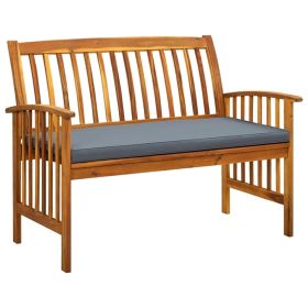 Garden Bench Natural Wood Solid Acacia Wood 46.9 in Durable