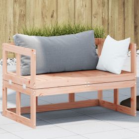 Garden Sofa Bench Natural wood Solid Douglas wood Extendable