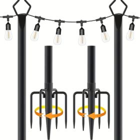 Metal Outdoor Decorative String Light Poles Are Suitable For Gardens, Courtyards, Weddings, And Other Occasions. (Option: As shown in the figure)