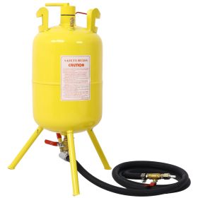 Portable 5-Gallons Air Sand Blaster Handle Sandblasting 5-Gal Air Media Abrasive Blasting Tank W Blast Gun, Yellow (Option: Yellow)