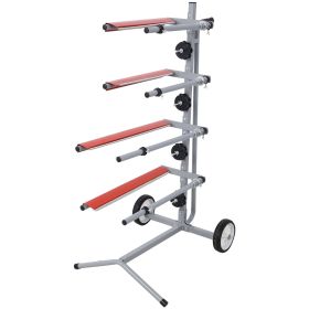 Global Mobile Tree Style Masking Paper Machine Station, Stand Holds Multiple Rolls (Option: Red)