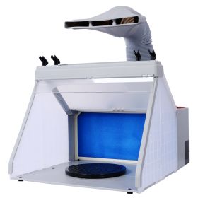 Portable Airbrush Spray Booth Kit, Airbrush Paint Booth For Models, Includes 3 Led Lights, 4 Airbrush Holders And 1 Paint Holder, For Crafts Airb (Option: Gray)