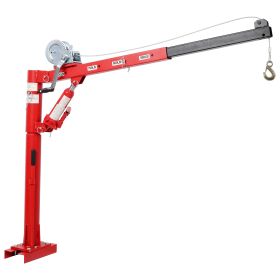 10 0 0  Lbs Pickup Truck Crane With Manual Winch, Four Capacity For 5 0 0 Lbs 6 0 0 Lbs 7 0 0 Lbs 10 0 0 Lbs,Heavy Duty Lifting For Factory, Ware (Option: Red)