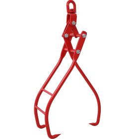 36in 3 Claw Log Grapple For Logging Tongs, Eagle Claws Design Log Lifting Tongs Log Grabs, Timber Lifting Tongs For Truck, ATV, Tractor And Skidd (Option: Red)