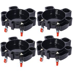 Bucket Dolly 5 Gallon Rolling Bucket Dolly With 5 Rolling Swivel Casters,Removable Bucket Dolly For Car Wash Professional Detailing For Car Washi (Option: Black)