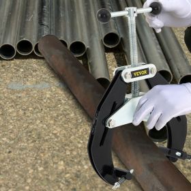 Pipe Clamp, 2 To 6 In, High Strength Ultra Clamp With Quick Acting Screws, Steel Pipe Alignment Tool With Lightweight Design, Black (Option: Black)