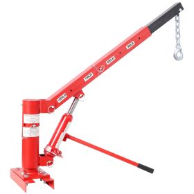 10 0 0lbs Capacity Pickup Truck Extra Hoist Lift Load Jib Crane,Extension Lock Position Swivel Base Mounted,Red (Option: Red)
