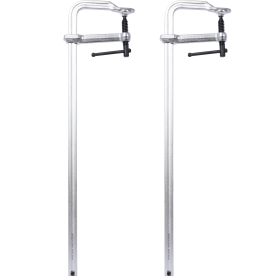 Bar Clamps Set, Drop Forged Steel Bar Clamps, Steel F Clamps For Welding, Woodworking, Metal Working, DIY And Crafts,24 Inch X 4-3  4 Inch Throat (Option: Silver)