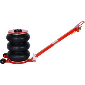 5T Triple Bag Air Jack ,Pneumatic Jack 3 Bag ,lifting 16in Capacity 5T 11000lbs,easy-collapsing Terrain,Red Color (Option: Red)