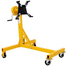 Folding Engine Stand,Geared Rotating Head,360 Degree Adjustable Mounting Head,Yellow Color (Option: Yellow)