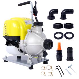 38CC 4-Stroke Gasoline Water Pump 1.5Inch Portable Gas-Powered Water Transfer Pump Commercial Engine Water Pump For Flood Landscaping Or Gardenin (Option: Yellow)