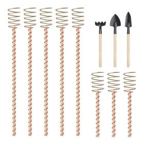 8 Pack 17inch Electroculture Plant Stakes (Option: Orange)