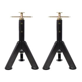 RV Adjustable Telescoping Stabilizer Jack Stand, Supports Stabilizer Jacks,16 To 30 Inches Adjustabe Height,6,000 Pound Capacity,Black Color, 2PA (Option: Black)