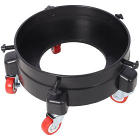 11 1 4 Inch Bucket Dolly, Removable Rolling Bucket Dolly Easy Push 5 Roll Swivel Casters To Move 360 Degree Turning For 5 Gallon Buckets Car Wash (Option: Black)