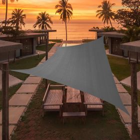 Artpuch Custom Size Dark Grey Sun Shade Sail Triangle Canopy 185 GSM Durable Fabric UV Block Awning for Outdoor Patio Garden Backyard (Customized (Color: Dark Grey, size: 09'x23')