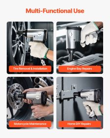 1 2 Air Impact Wrench & 3 8 Ratchet Wrench Combo, 19 Pieces Pro Air Tool And Accessories Kit - Includes 10PCS CR-V Steel Impact Socket Set & Carr (Option: Multicolor)