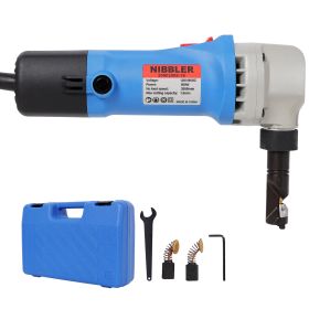 Electric Sheet Metal Nibbler 16 Gauge Precision Metal Cutting Tool,360 Rotation Electric Cutter (Option: Blue)