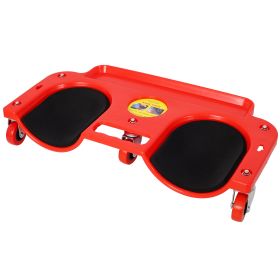 Rolling Knee Creeper Durable Knee Pads With 360 Degree Turn Casters And Tool Tray,for Garage Workshop Garden,Red (Option: Red)