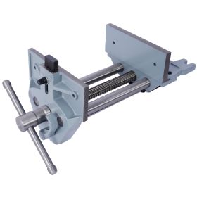 Rapid Action Woodworking Vise Quick Release Lever For Quick Adjustments 7 Inch Jaw Width Made With Heavy-Duty Cast Iron ,GRAY (Option: Gray)