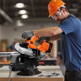 20V 2.56 In Deep Cut Variable Speed Brushless Portable Cordless Band Saw Kit (Option: Natural)